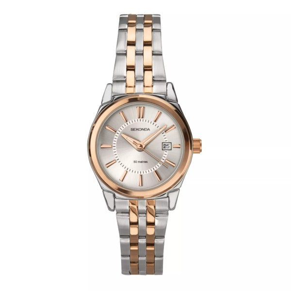 Sekonda two shop tone ladies watch