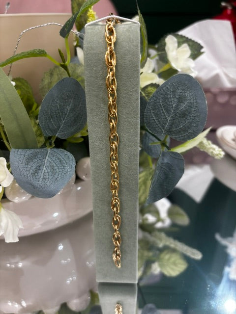 9ct YG Open Link Bracelet