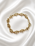 9ct Yellow Gold Round Link Anchor Link Bracelet