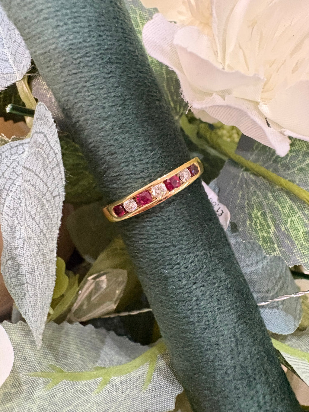 18ct Yellow Gold Ruby and Diamond Eternity Ring