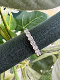 9ct Yellow Gold Claw Set Diamond Half Eternity Ring
