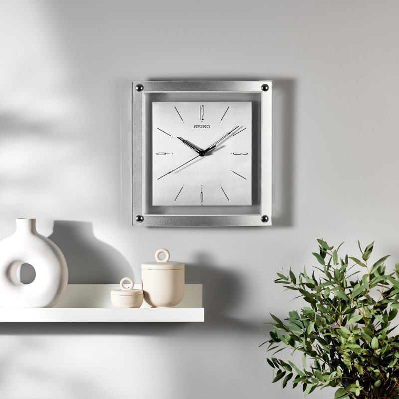 SEIKO - Timeless Metallic Silver-tone Quiet Sweep Wall Clock