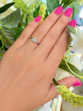 9ct White Gold 3 Stone Diamond Ring