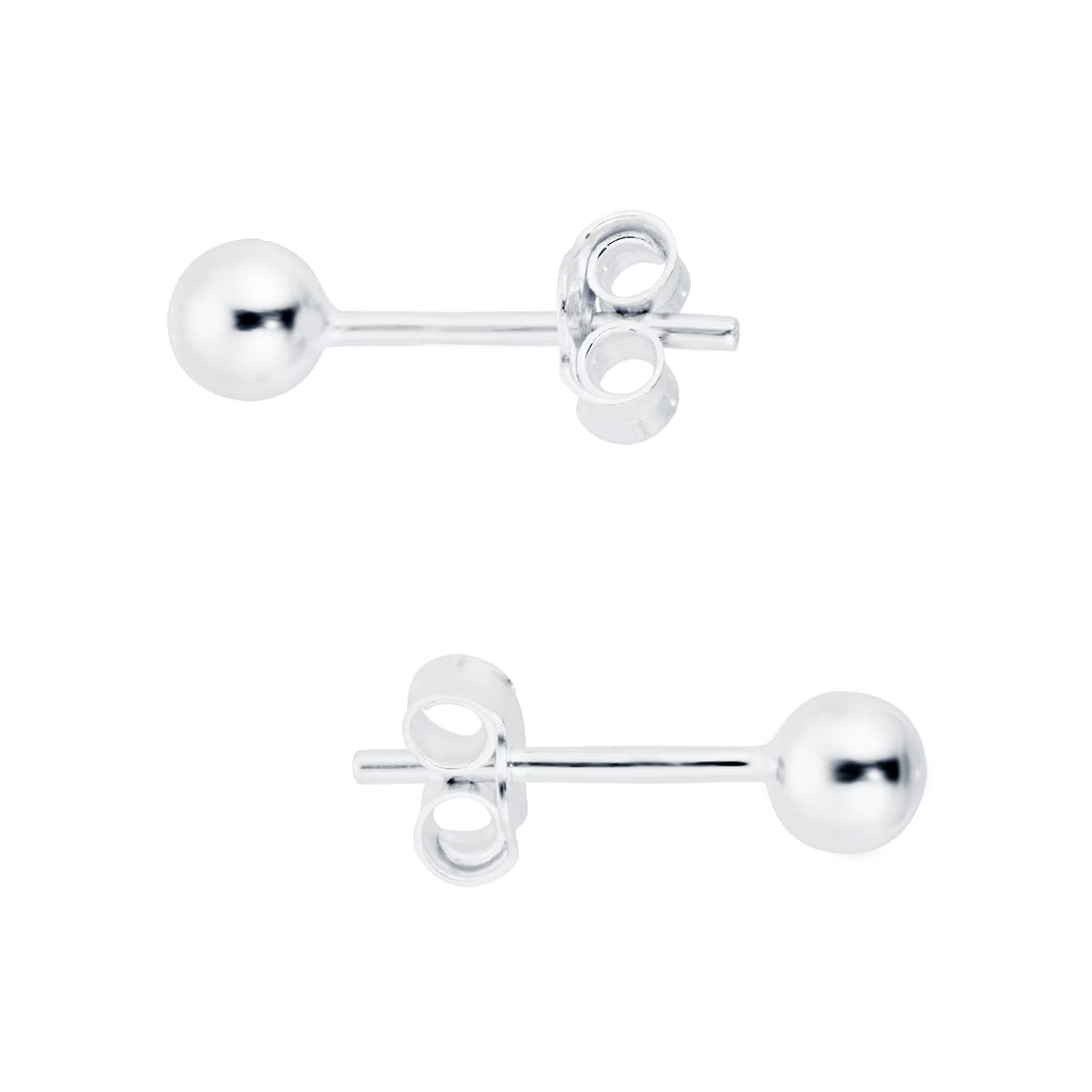 5mm Silver Ball Stud Earrings