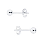 5mm Silver Ball Stud Earrings