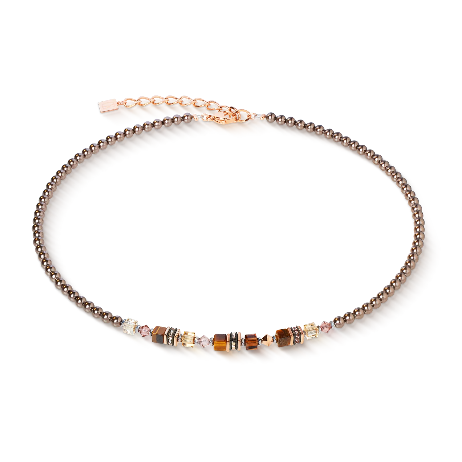 COEUR DE LION Necklace Princess Earth Glow rose gold-brown