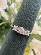 PRE-LOVED 18ct white gold 3 stone diamond ring