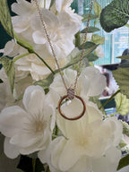 9ct Yellow Gold & Cubic Zirconia Circle Pendant and Chain