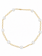 9ct Yellow Gold Rice Pearl Necklet