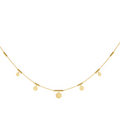 9ct Yellow Gold Bar & Disc chain - 16"/40cm