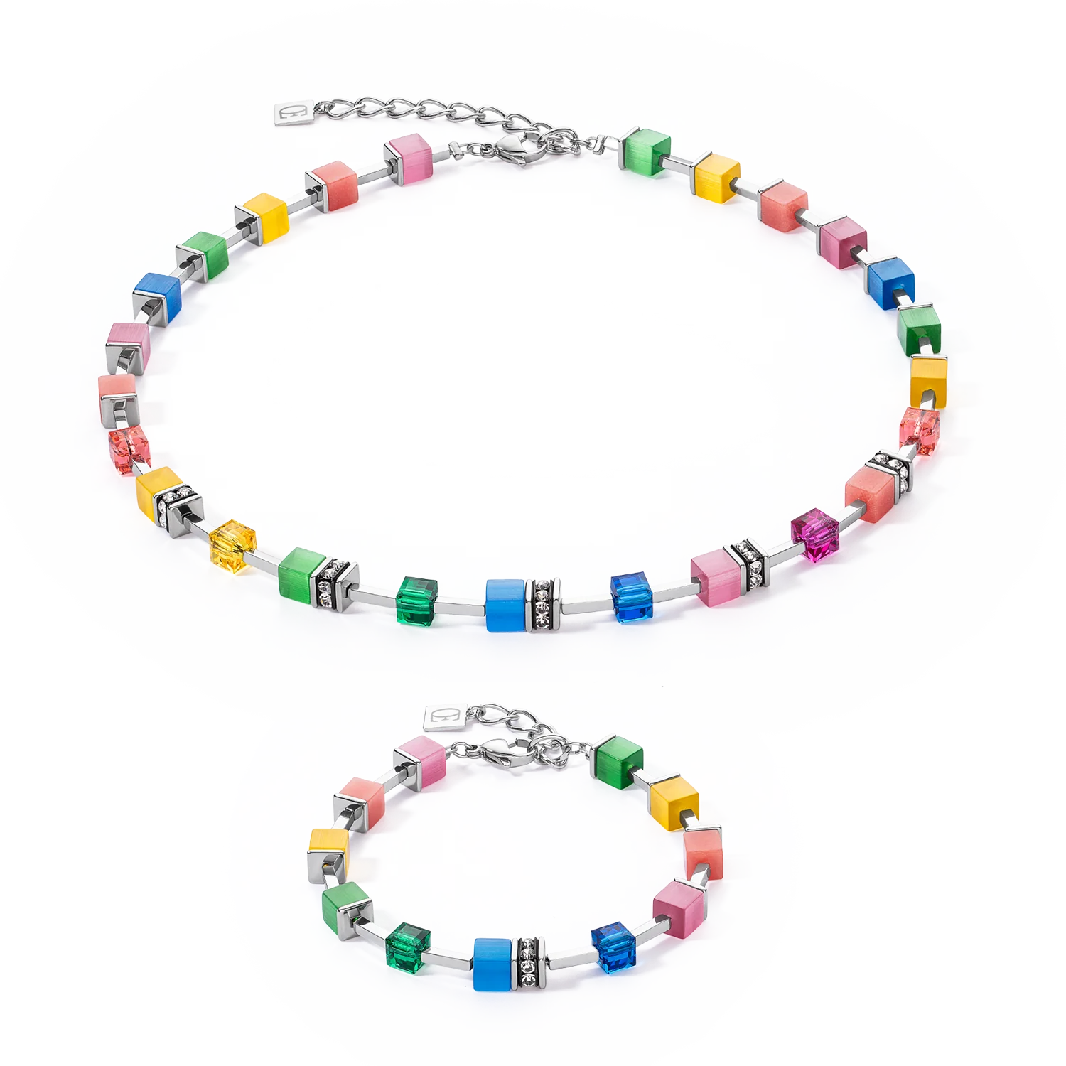 Coeur-de-Lion GeoCUBE® Iconic Pure Rainbow Bracelet