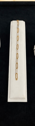 9ct Yellow & White Gold Paperchain Bracelet