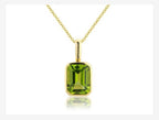 9ct Yellow Gold Octagonal Peridot Pendant
