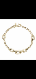 9ct Yellow Gold Trio Oval Link Bracelet