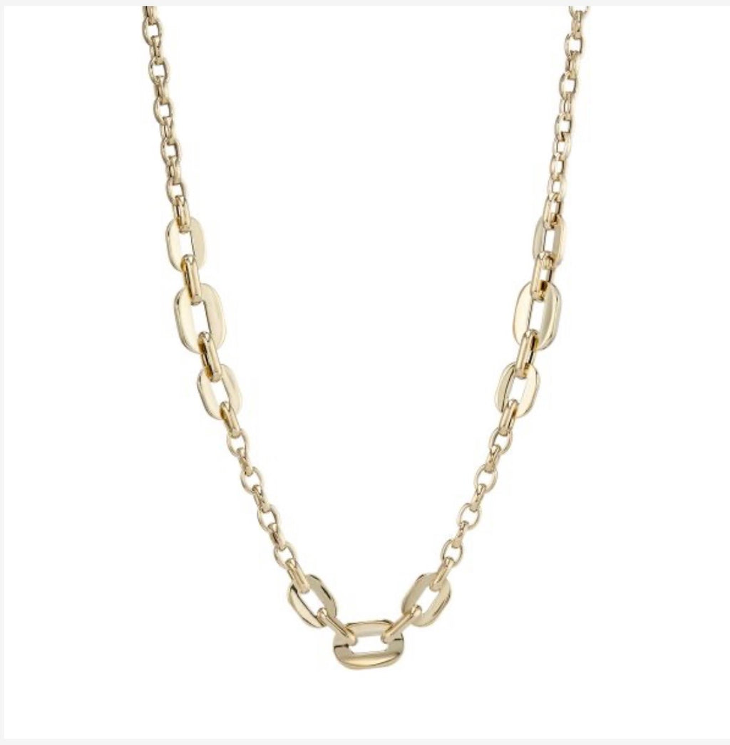 9ct Yellow Gold Trio Oval Link Necklace