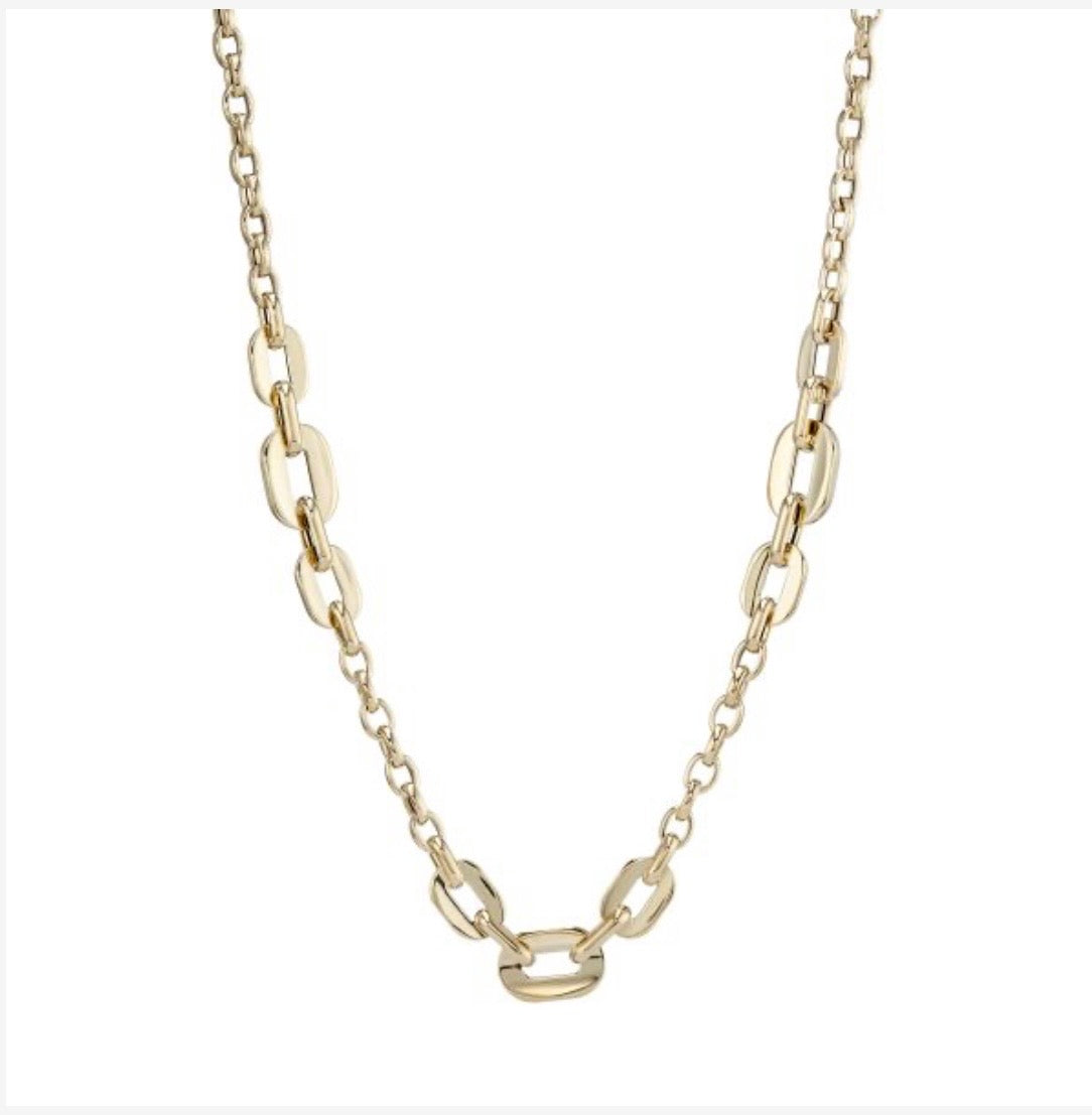 9ct Yellow Gold Trio Oval Link Necklace