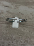 Christening baby bangle with cubic zirconias