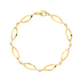 9ct Yellow Gold open link Bracelet with twist