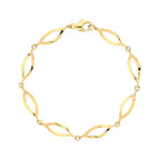 9ct Yellow Gold open link Bracelet with twist