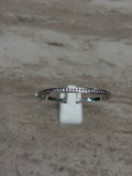 Christening baby bangle with pink cubic zirconias
