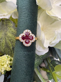 18ct Yellow Gold Ruby and Diamond Ring