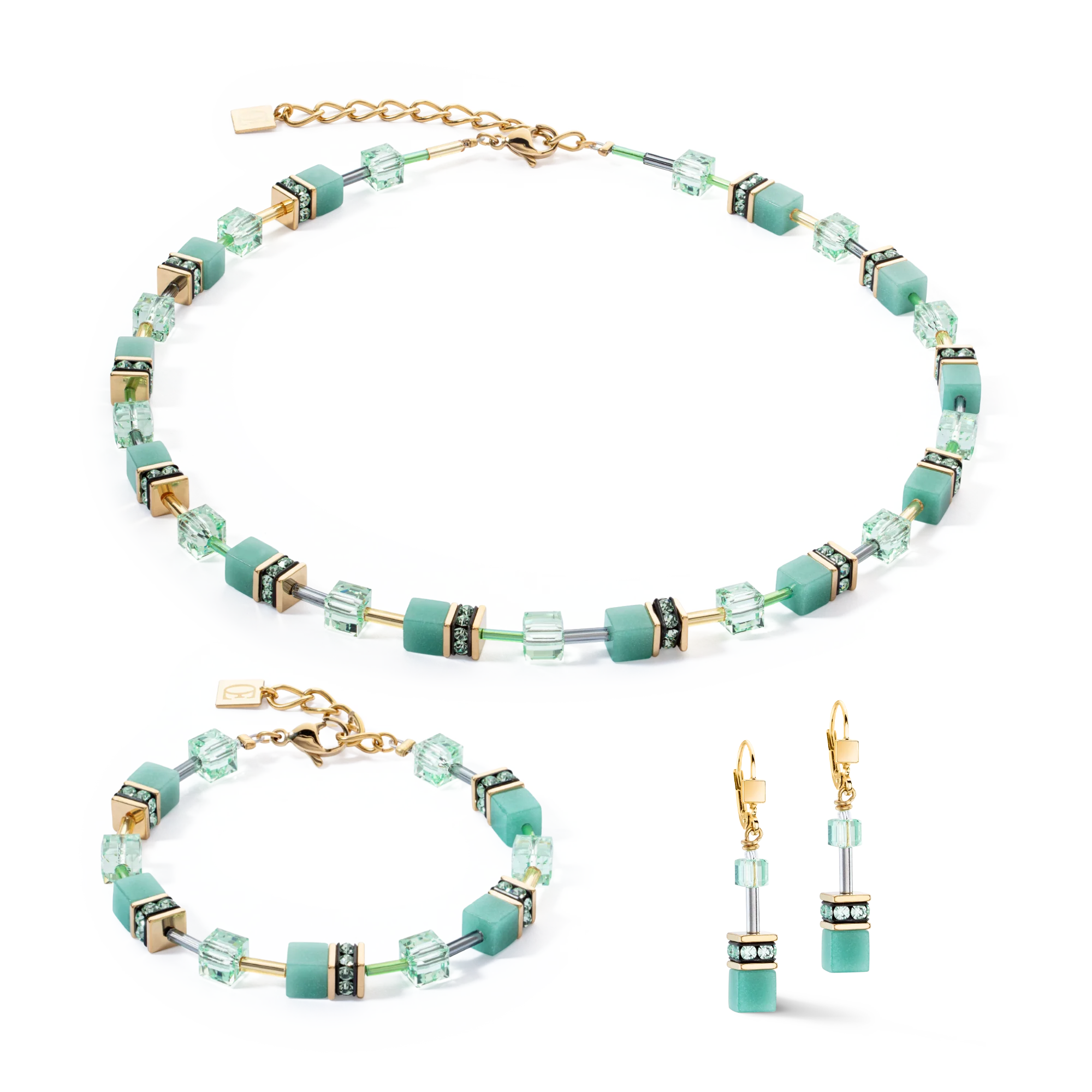 Coeur-de-Lion GeoCUBE® Iconic Mono Gold necklace