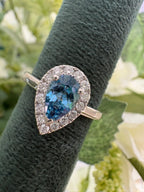 Platinum Santa Maria Aquamarine & Diamond Ring