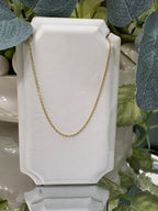 9ct Yellow Gold 16/18" fine rolo chain