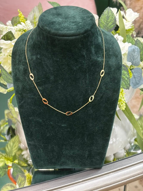 9ct Yellow Gold Oval Link Necklace