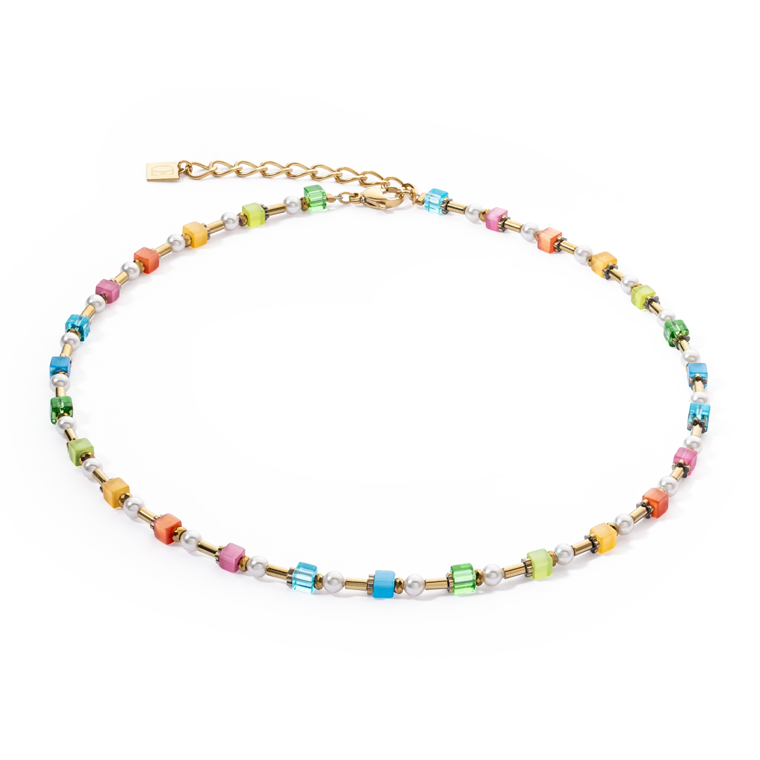 Coeur-de-Lion Mini Cubes & Pearls Mix necklace