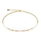 Coeur-de-Lion Sunset Pearl gold-coral necklace