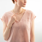 Coeur-de-Lion Sunset Pearl gold-coral necklace