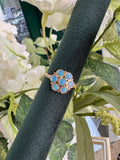 9ct Yellow Gold Opal Cluster Ring