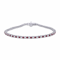 9ct WG Ruby & Diamond Tennis Bracelet