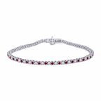 9ct WG Ruby & Diamond Tennis Bracelet