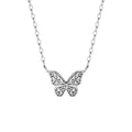 Silver & Cubic Zirconia Butterfly on Silver Trace Chain