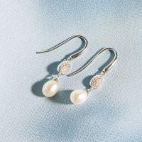 Kit Heath - Coast Pebble Glisten Pavé Pearl Drop Earrings