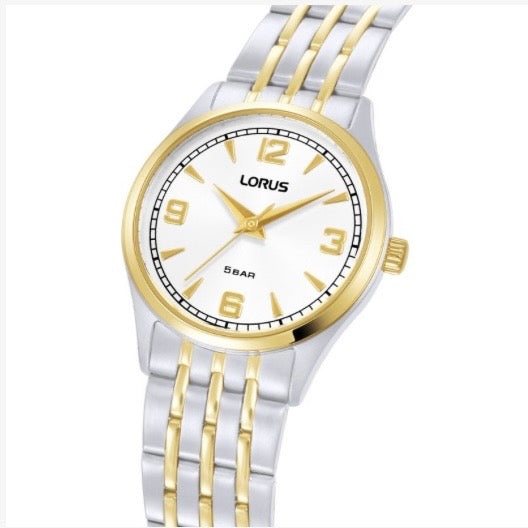 Lorus Ladies Classic Two Tone Bracelet Watch RG206ZX9