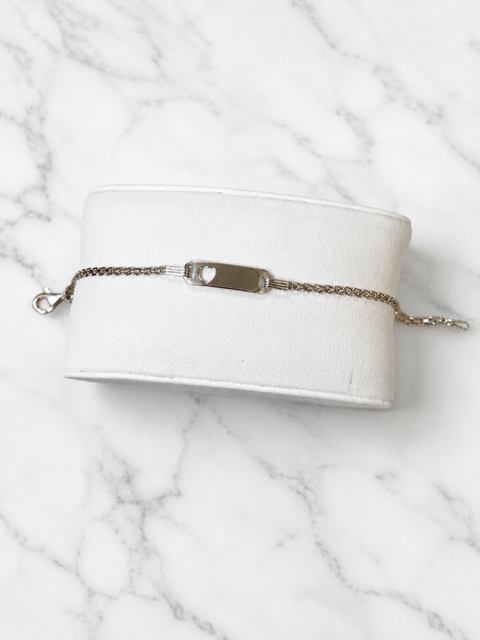 Baby Silver Heart ID Bracelet