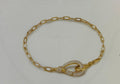 Ania Haie B077-03g Gold Interlocked Pave & Polished Knot Bracelet