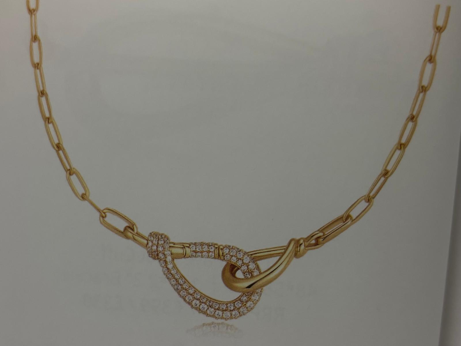 Ania Haie N077-05g Gold Interlocked Pave & Polished Knot Necklace