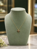 9ct Yellow Gold & Diamond Flower Necklace