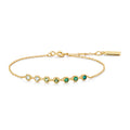 Ania Haie Ripple Joy Gold Green Station Bracelet