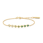 Ania Haie Ripple Joy Gold Green Station Bracelet