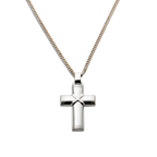 Saturno - Two Tone Cross Pendant