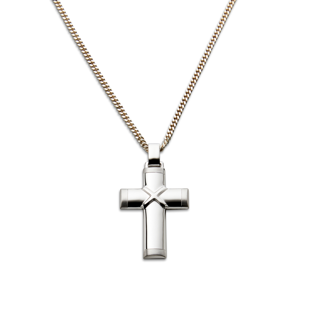 Saturno - Two Tone Cross Pendant