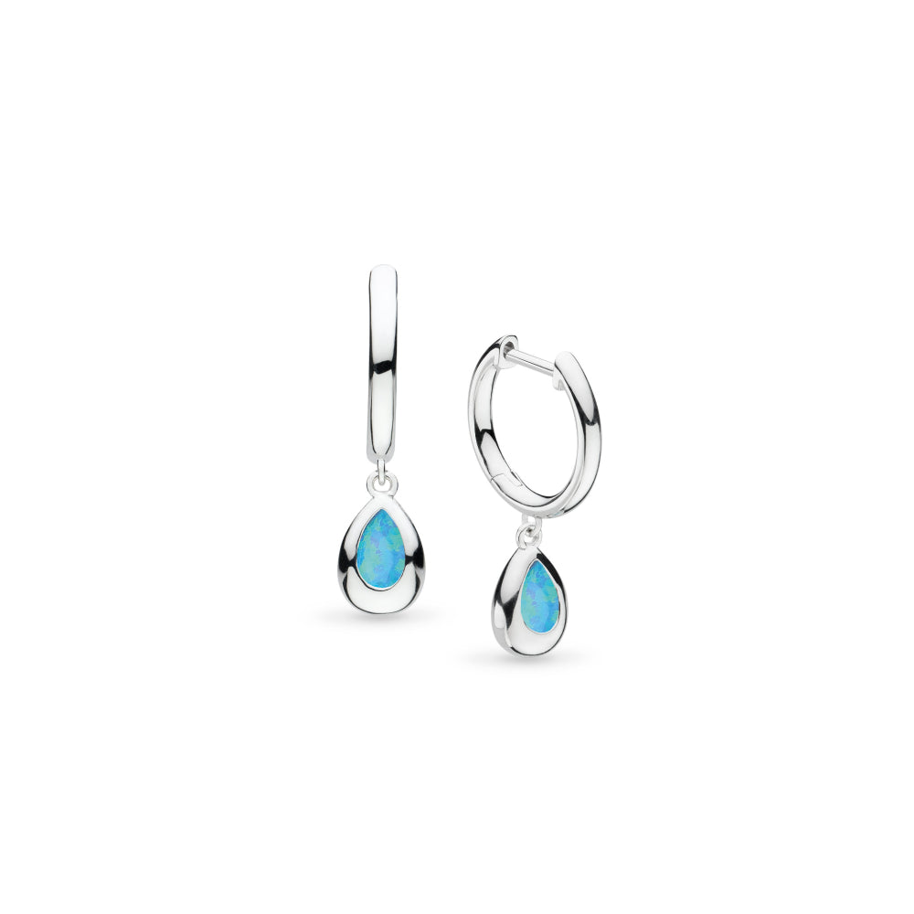 Kit Heath - Coast Pebble Blue Opal Hoop Earrings