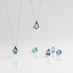 Kit Heath - Coast Pebble Swiss Blue Topaz Stud Earrings