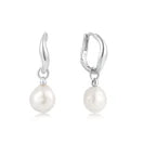 Ania Haie  Zoom Silver Freshwater Pearl Drop Hoops