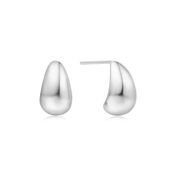 Ania Haie - Silver Small Dome Hoop Earrings
